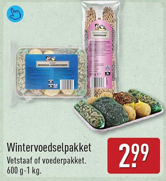 Wintervoedselpakket Vetstaaf of voederpakket, 600 g-1 kg.