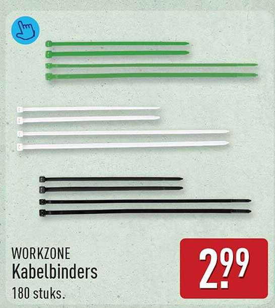 WORKZONE Kabelbinders 180 stuks.