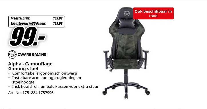 Alpha - Camouflage Gaming stoel