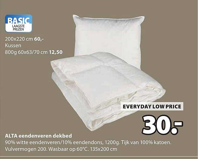 ALTA eendenveren dekbed