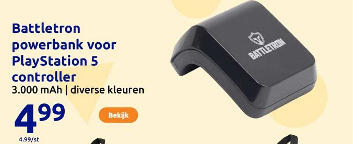Battletron powerbank voor PlayStation 5 controller