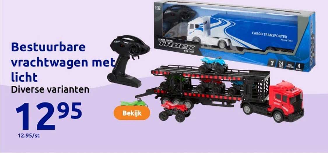 Bestuurbare vrachtwagen met licht