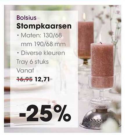 Bolsius Stompkaarsen