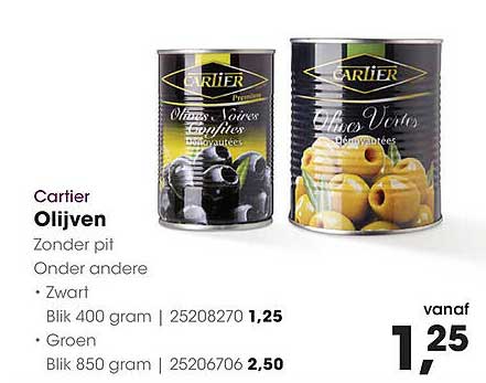 Cartier Olijven Zonder pit Onder andere