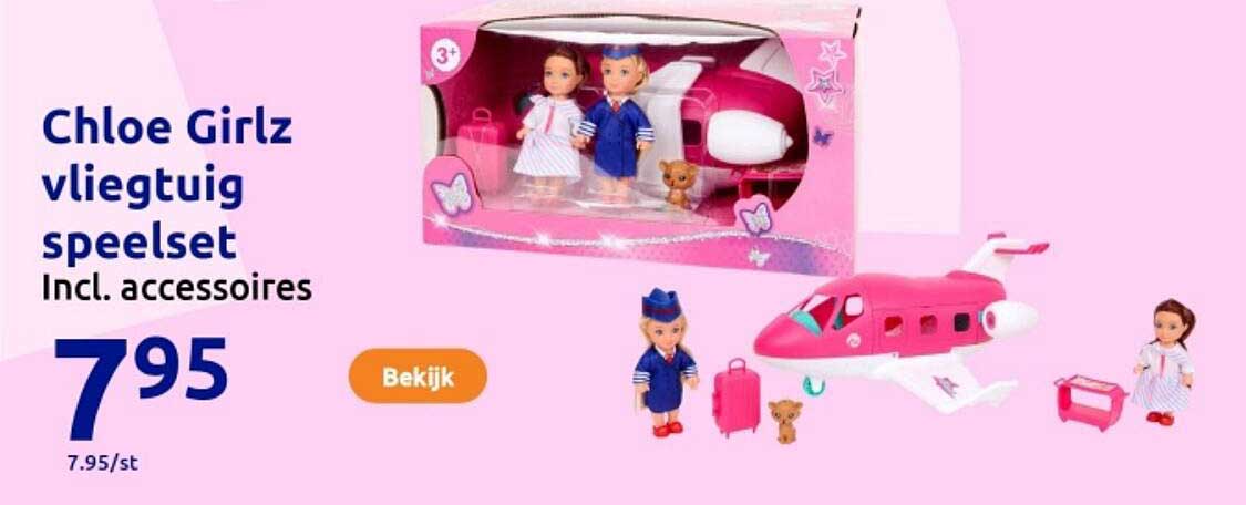 Chloe Girlz vliegtuig speelset incl. accessoires