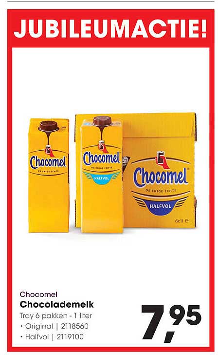 Chocomel Chocolademelk Tray 6 pakken - 1 liter