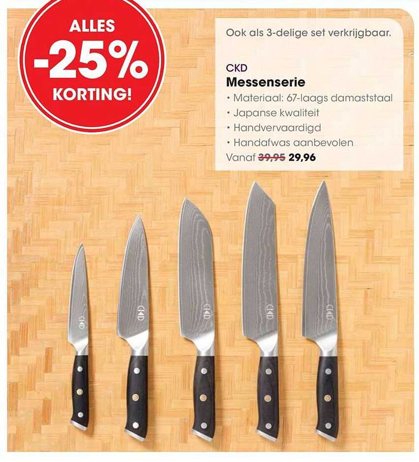 CKD Messenserie -25% korting!