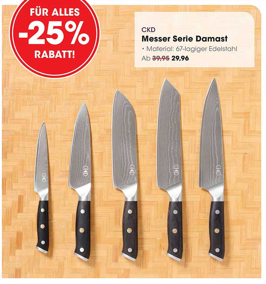 CKD Messer Serie Damast -25% Rabatt!