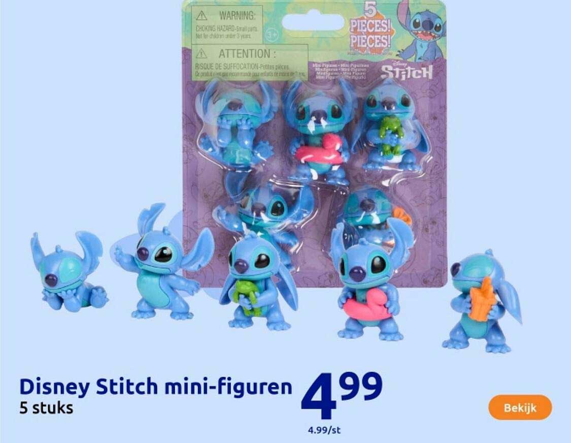Disney Stitch mini-figuren 5 stuks