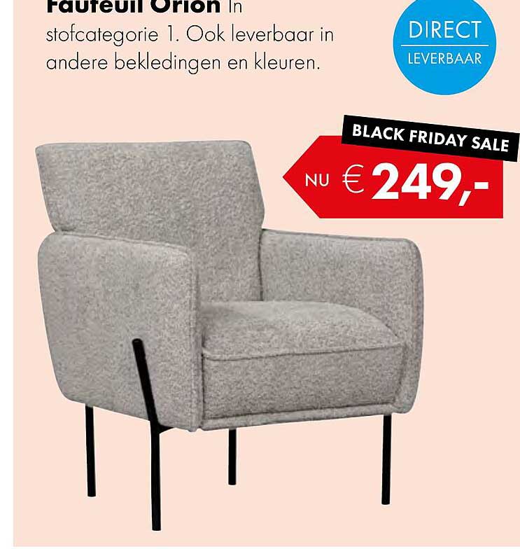 Fauteuil Orion in stofcategorie 1