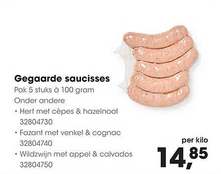 Gegaarde saucisses