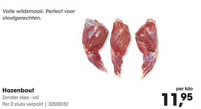 Hazenbout Zonder vlies - vol