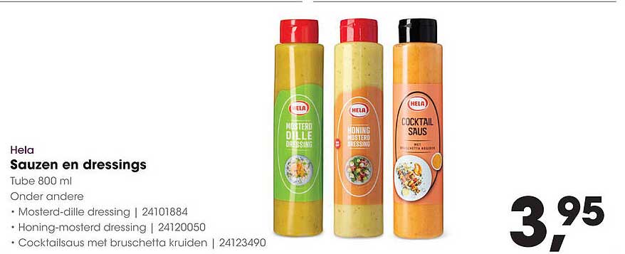 Hela Sauzen en dressings Tube 800 ml