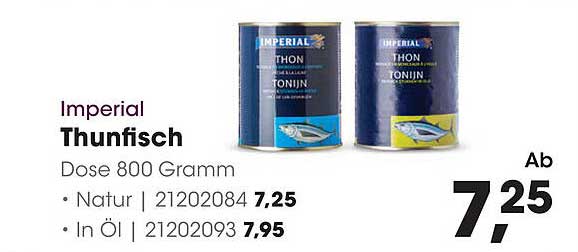 Imperial Thunfisch Dose 800 Gramm