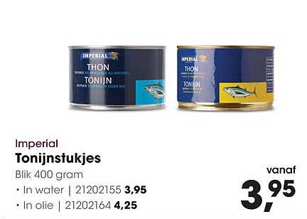 Imperial Tonijnstukken Blik 400 gram