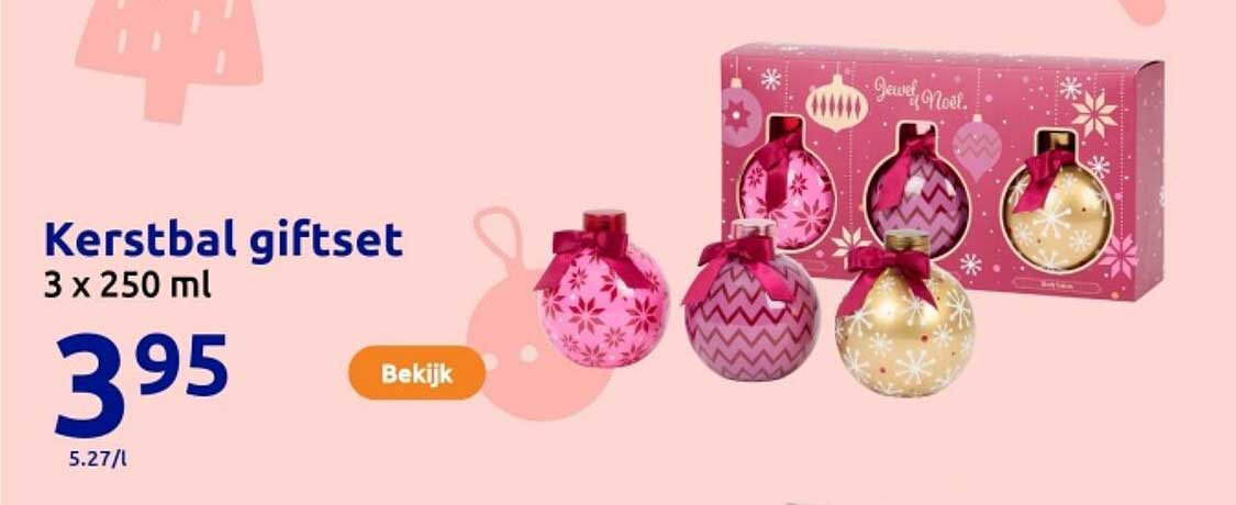 Kerstbal giftset 3 x 250 ml