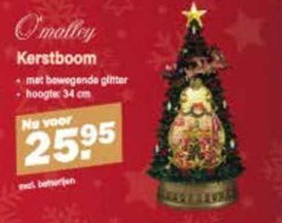 Kerstboom met bewegende glitters