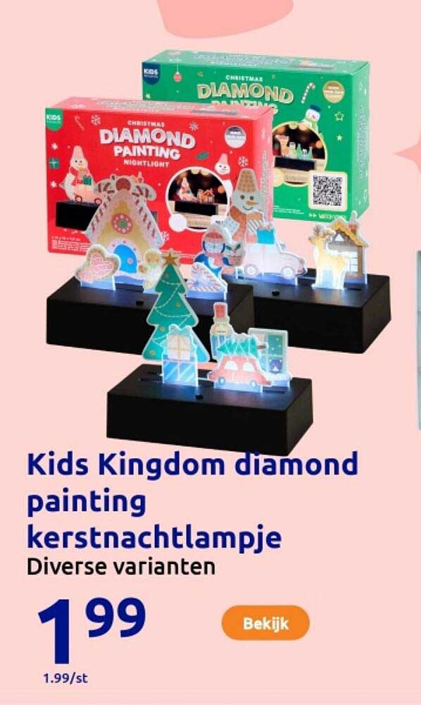 Kids Kingdom diamond painting kerstnachtlampje