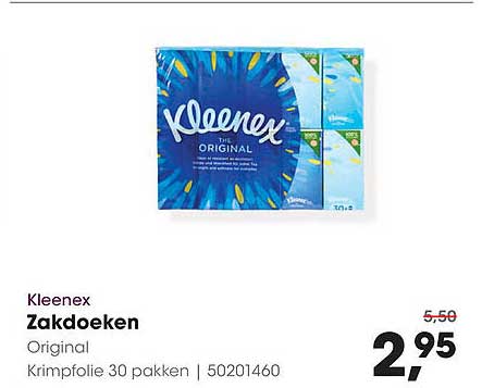 Kleenex Zakdoeken Original Krimpfolie 30 pakken