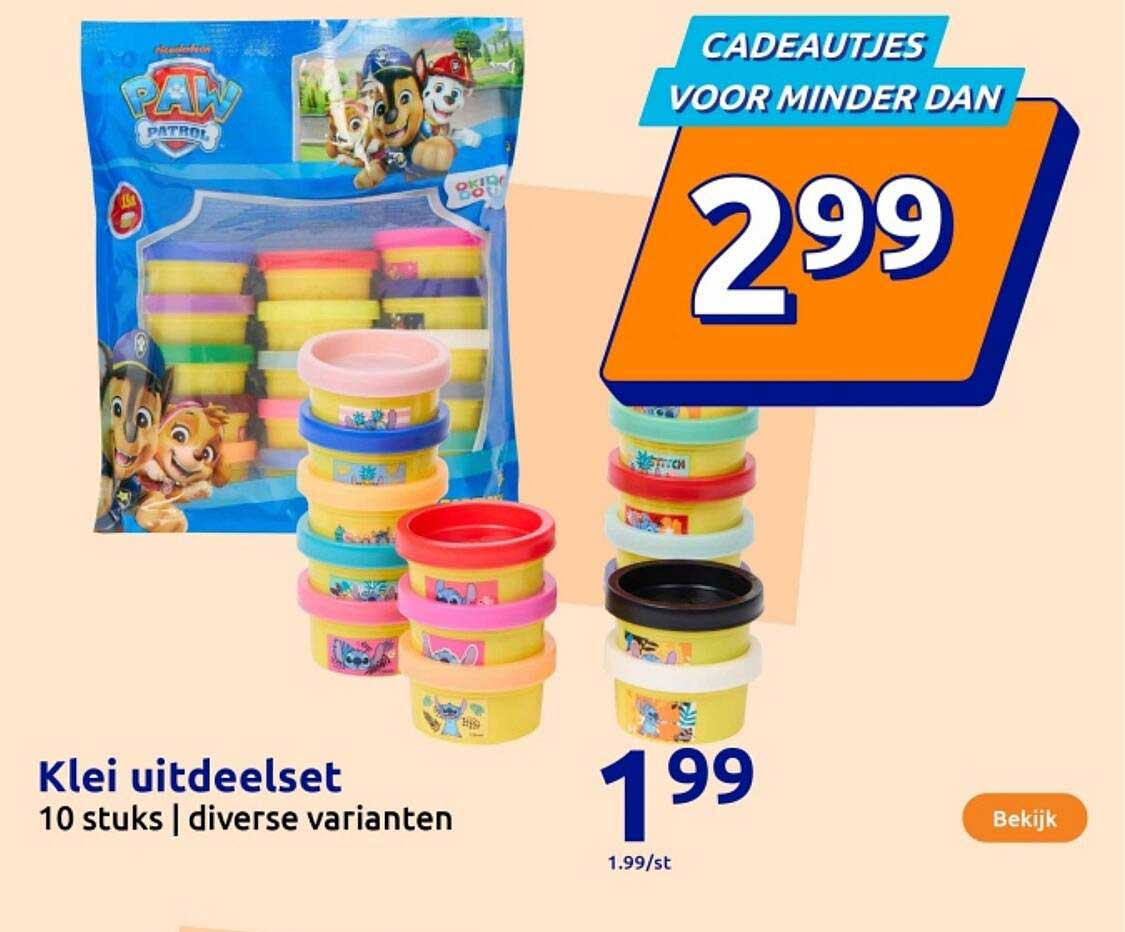 Klei uitdeelset 10 stuks | diverse varianten