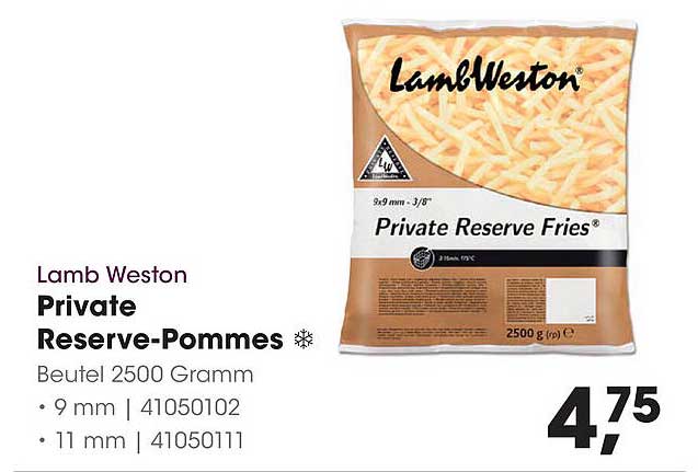 Lamb Weston Private Reserve-Pommes
