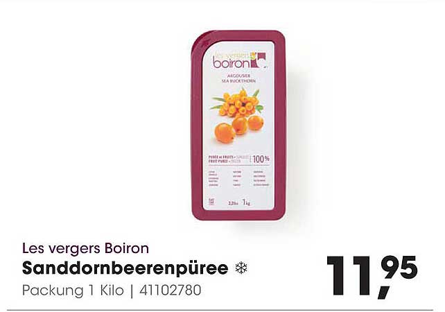 Les vergers Boiron Sanddornbeerenpüree