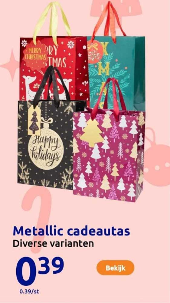 Metallic cadeautas Diverse varianten