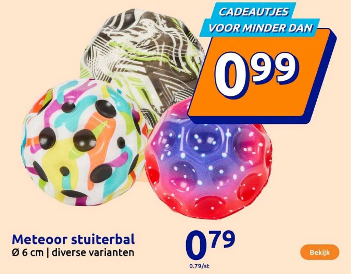 Meteor stuiterbal Ø 6 cm | diverse varianten