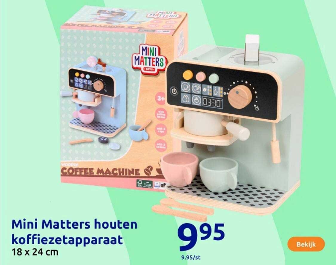 Mini Matters houten koffiezetapparaat