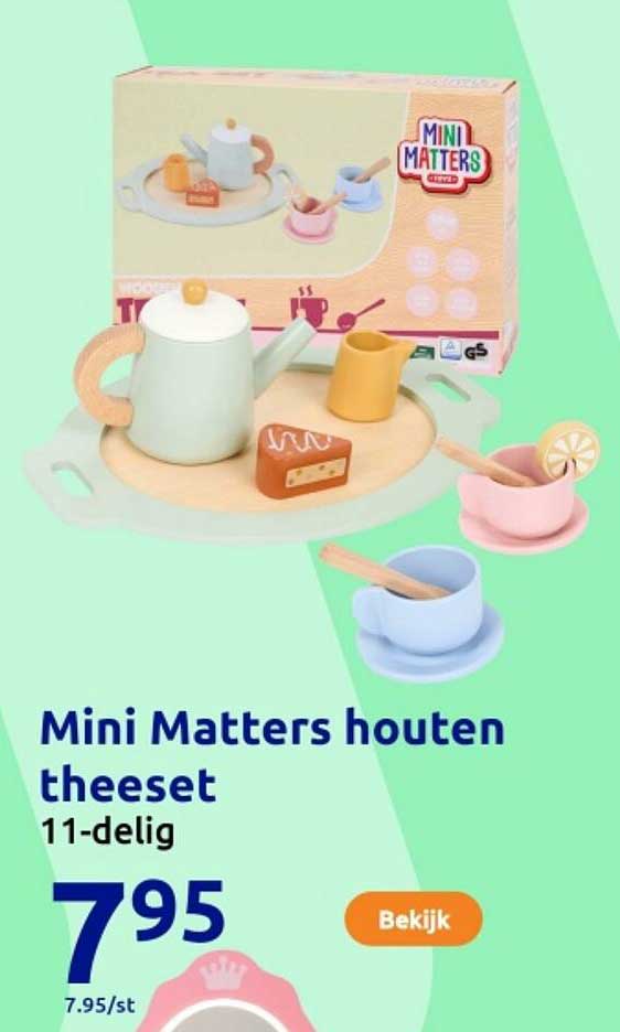 Mini Matters houten theeset 11-delig