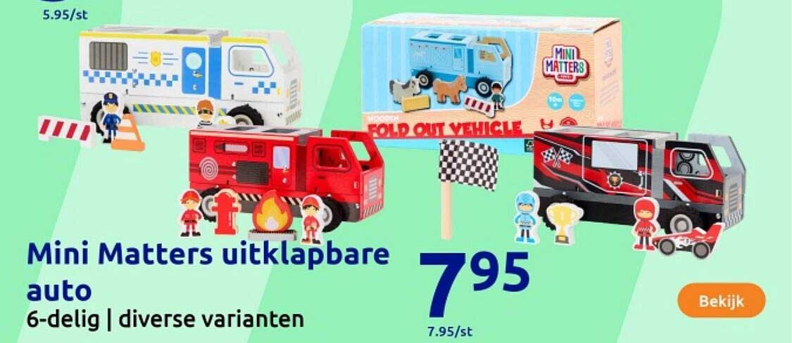 Mini Matters uitklapbare auto