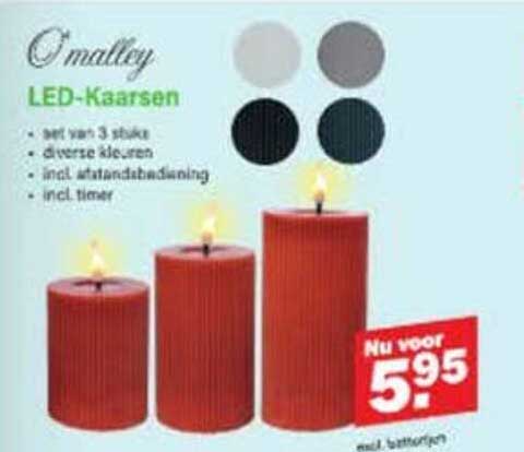 O'malley LED-Kaarsen