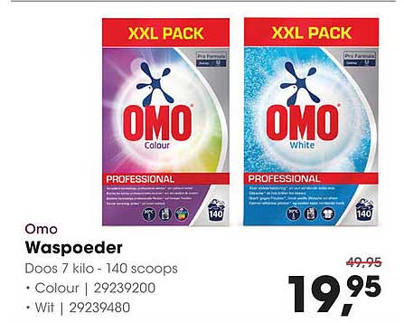 Omo Waspoeder XXL Pack 7 kilo - 140 scoops