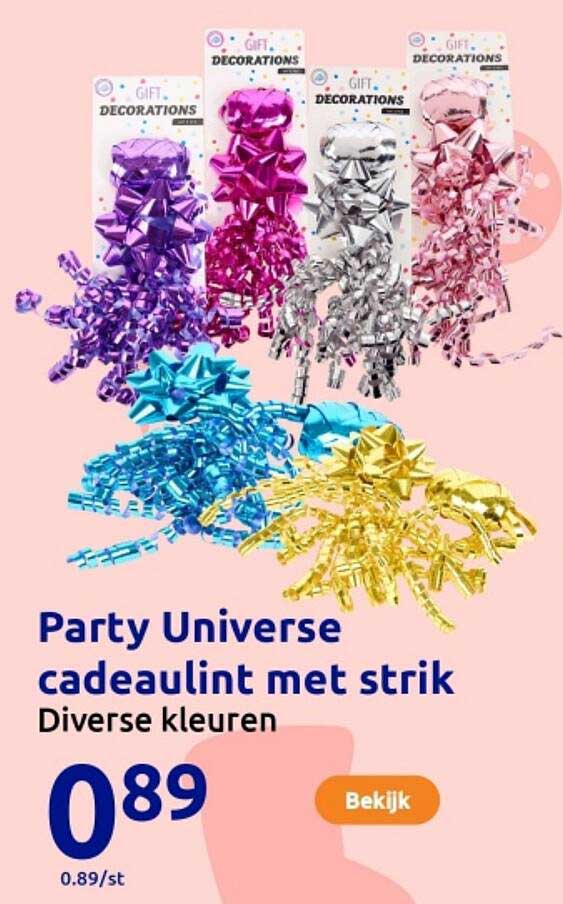 Party Universe cadeaulint met strik