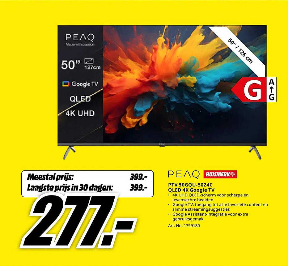 PEAQ 50QQU-5024C QLED 4K Google TV