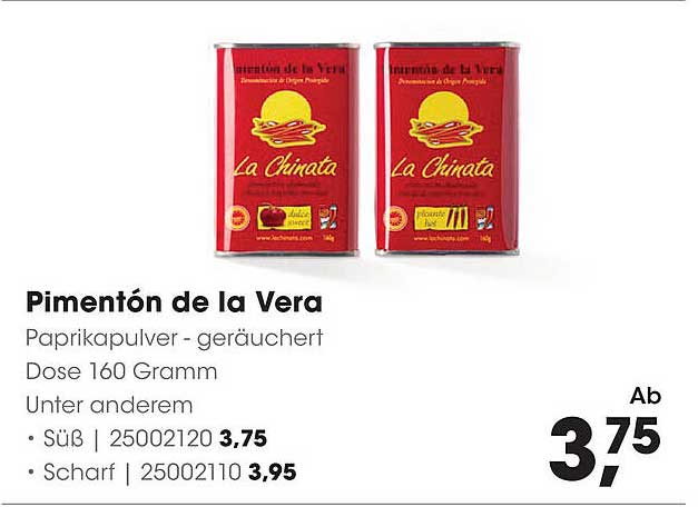 Pimentón de la Vera Paprikapulver - geräuchert Dose 160 Gramm