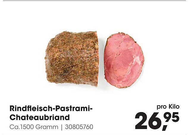 Rindfleisch-Pastrami-Chateaubriand