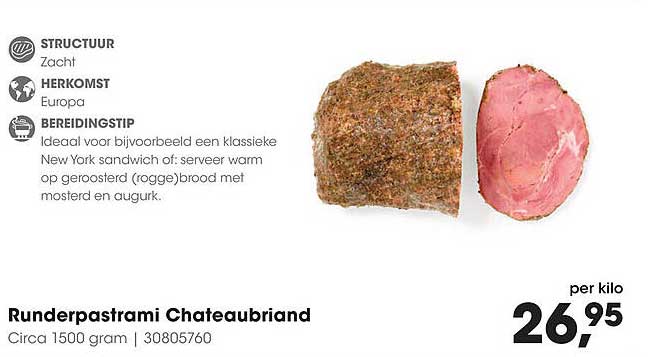 Runderpastrami Chateaubriand