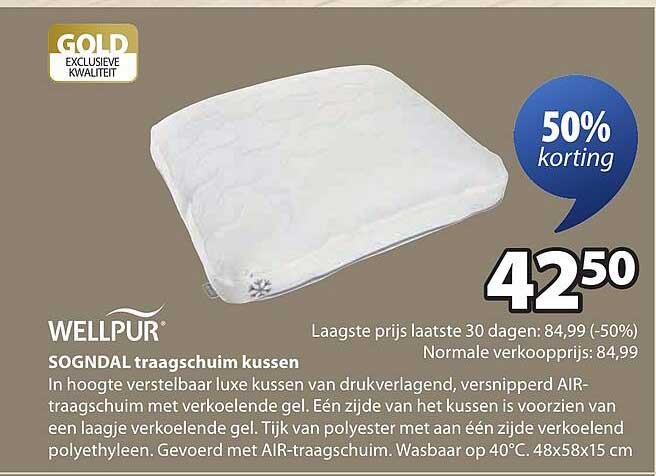 SOGNDAL traagschuim kussen