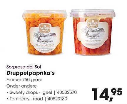 Sorpresa del Sol Druppelpaprika’s