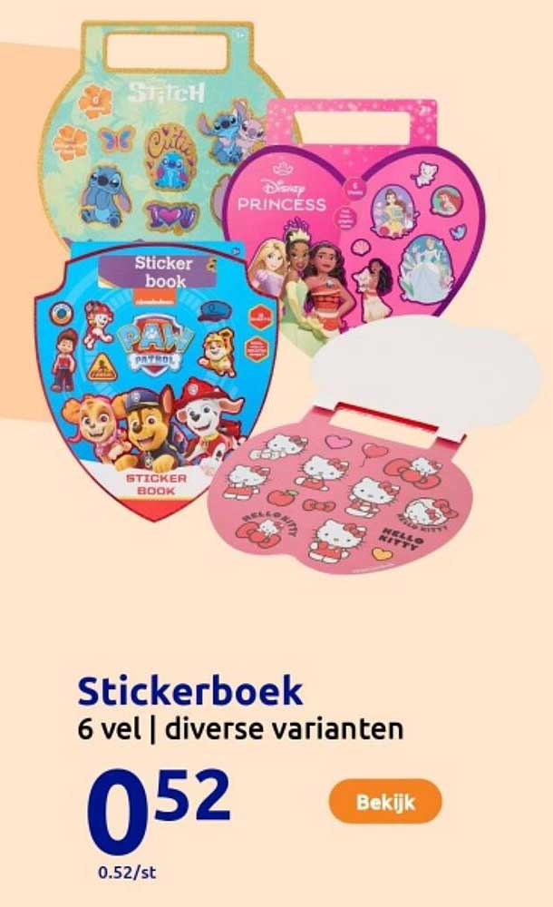 Stickerboek 6 vel | diverse varianten