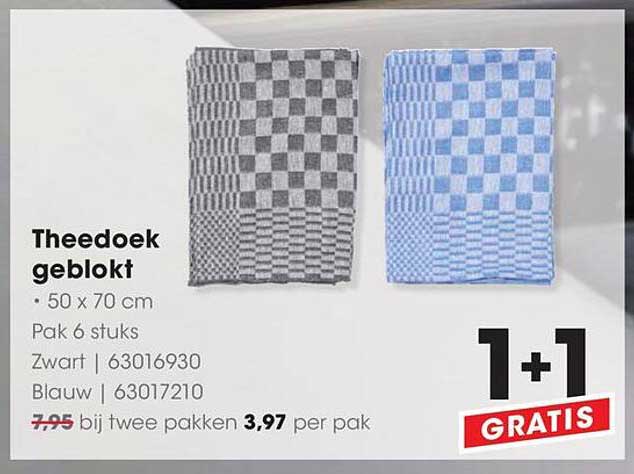 Theedoek geblokt