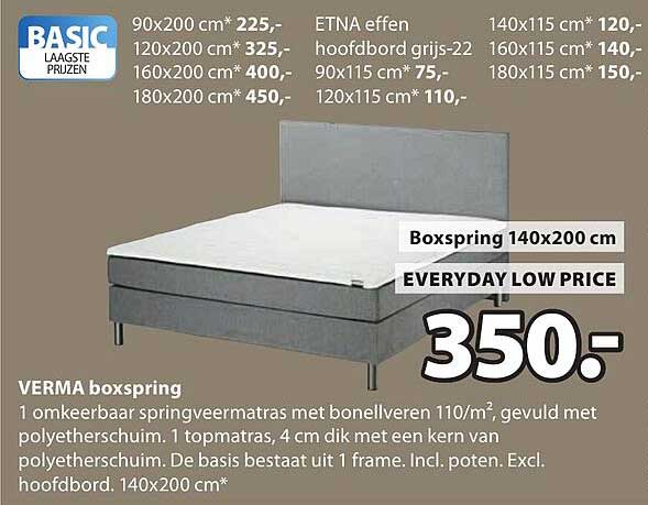 VERMA boxspring 140x200 cm