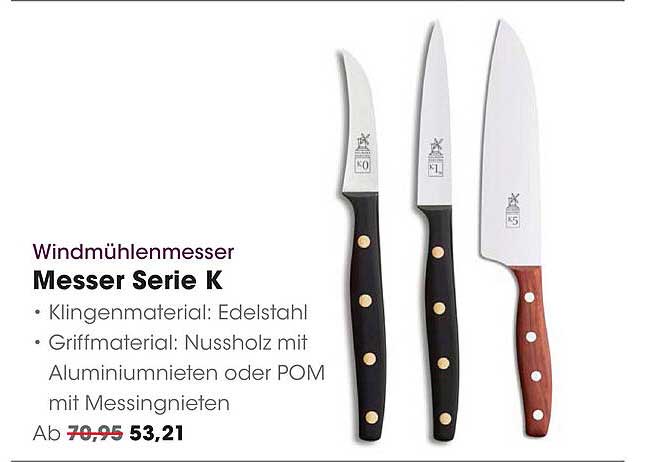 Windmühlenmesser Messer Serie K