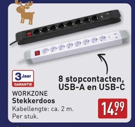 WORKZONE Stekkerdoos