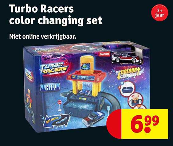 Turbo Racers Color Changing Set Aanbieding bij Kruidvat - FolderFeest.nl