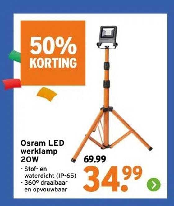 Osram Led Werklamp 20W Aanbieding bij GAMMA