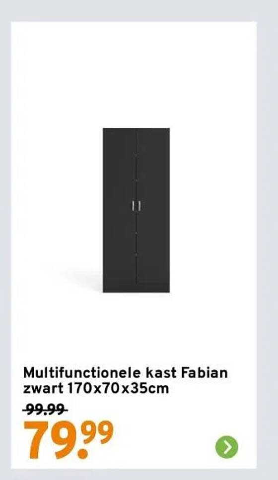 Multifunctionele kast Fabian zwart
