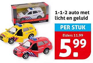1-1-2 auto met licht en geluid