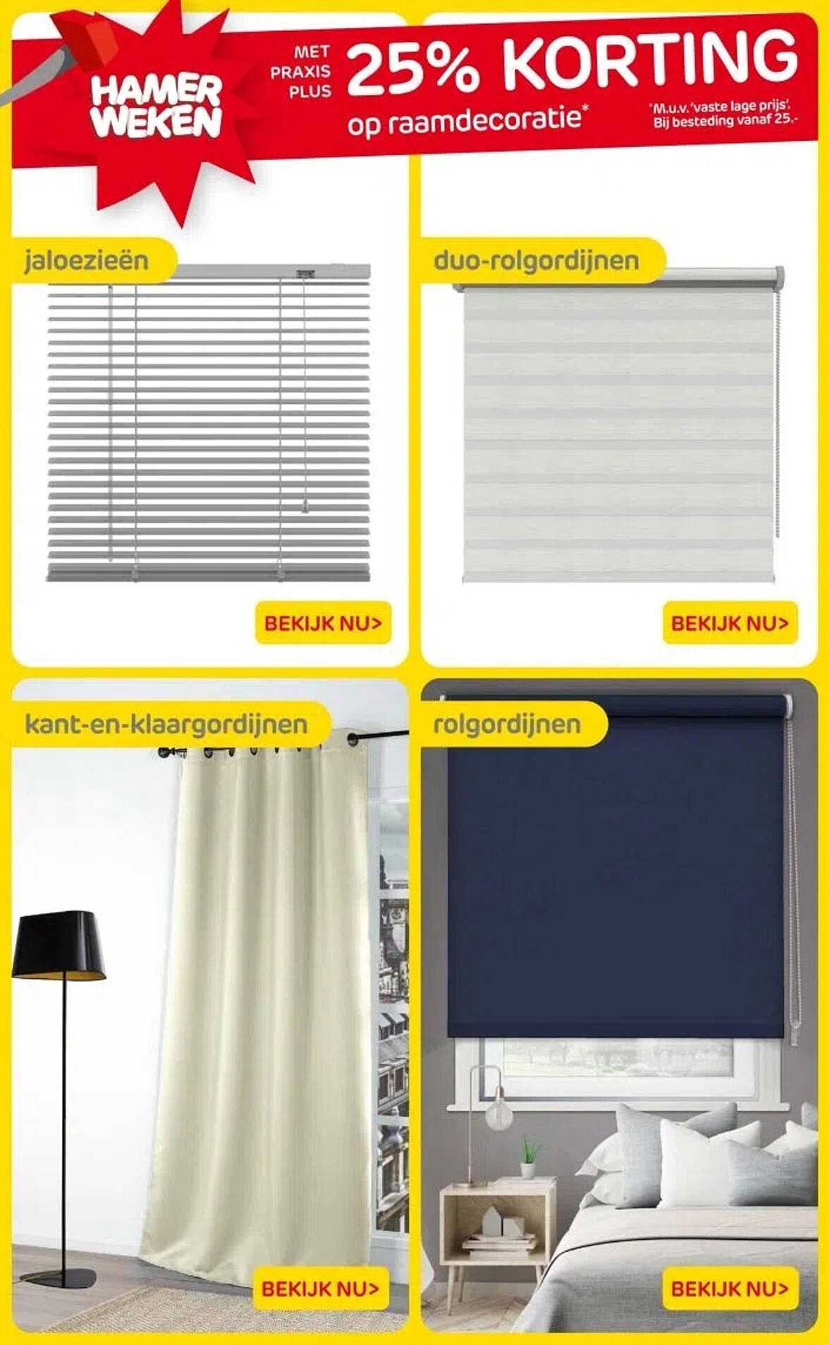 25% KORTING op raambekleding
